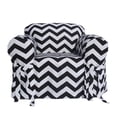thumbnail image 1 of Classic Slipcovers Black/White Chevron Print One-piece Chair Slipcover, 1 of 2
