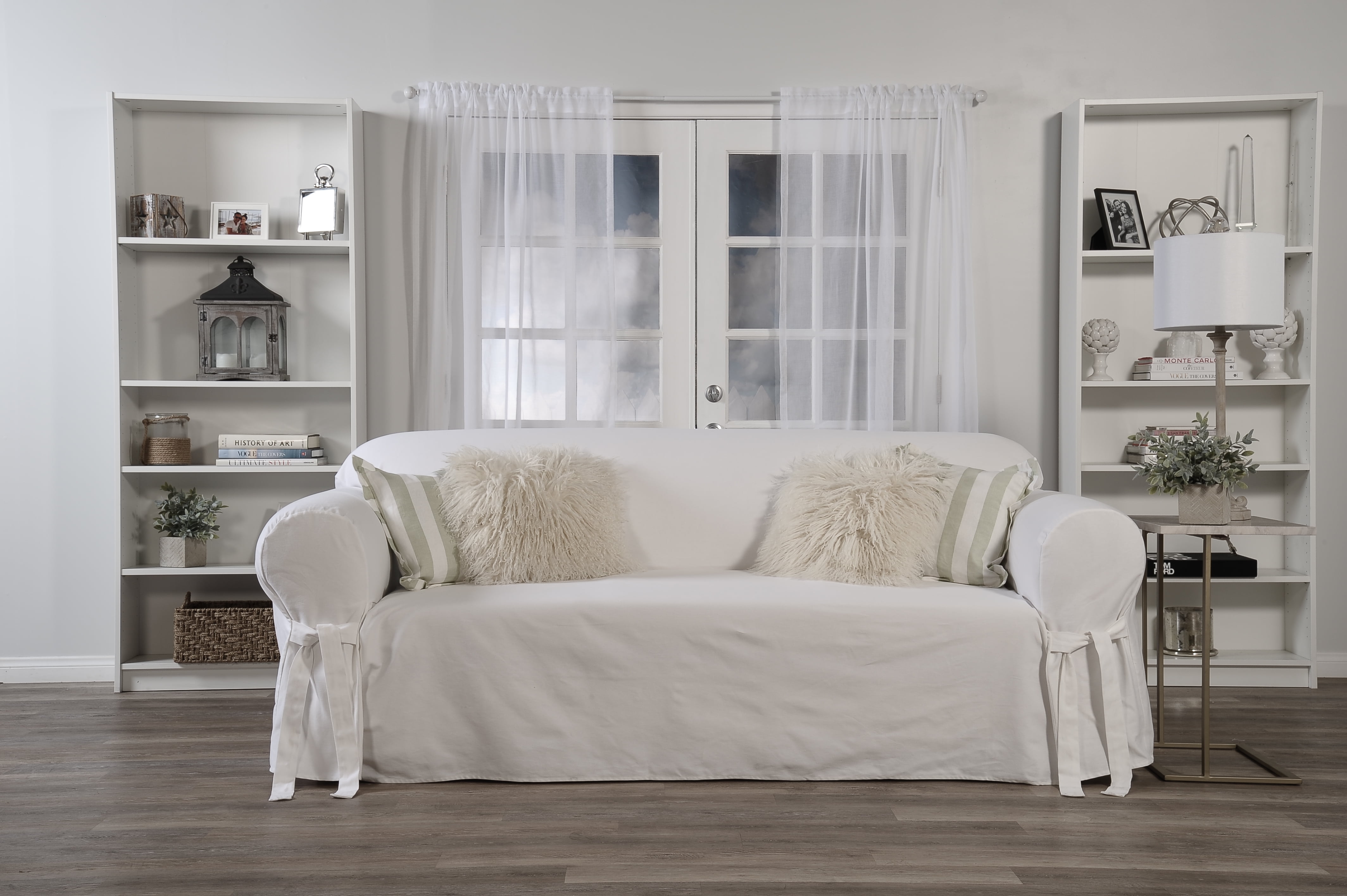 Classic Slipcovers Cotton Duck One Piece Washable Sofa Furniture