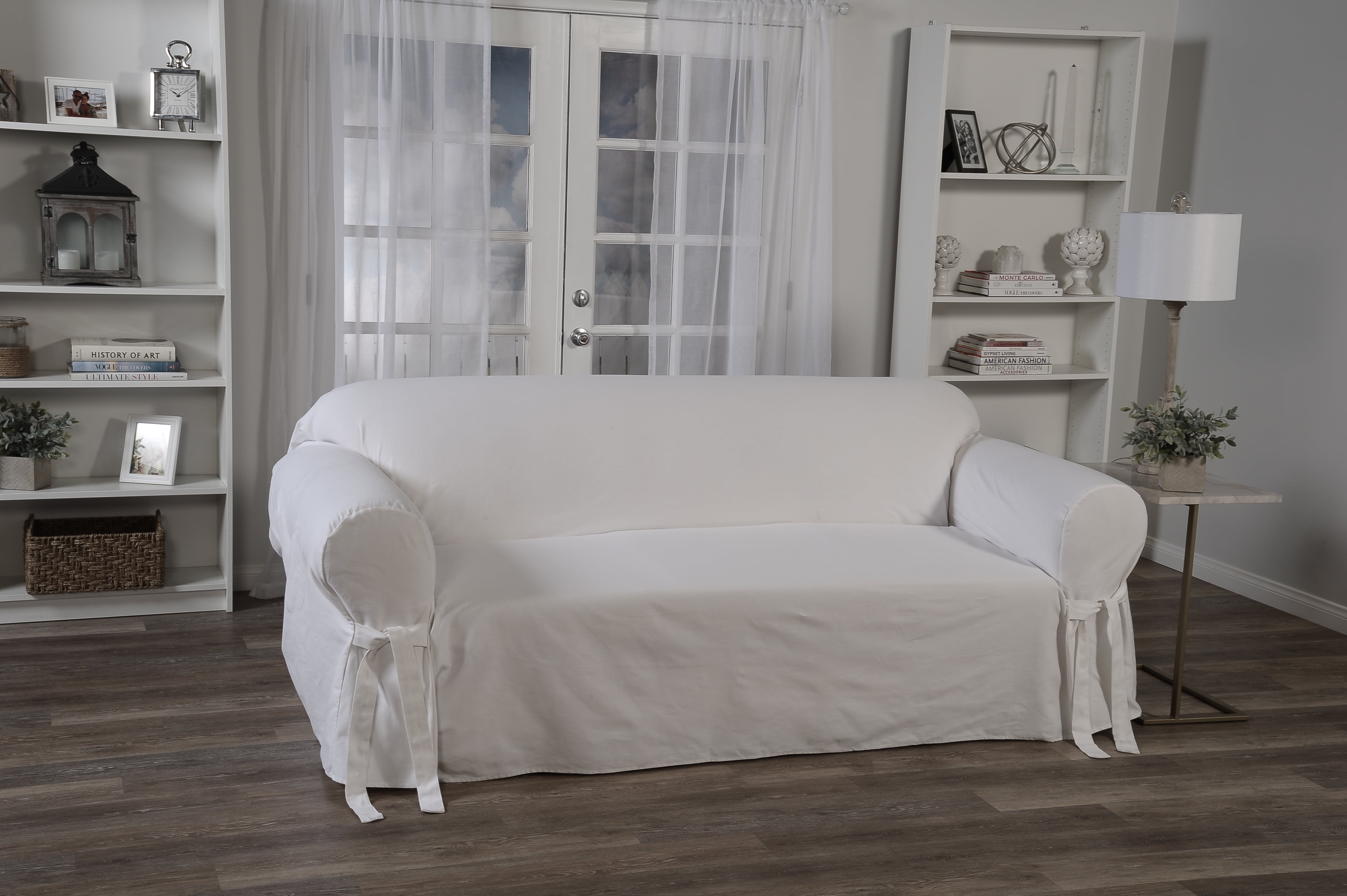 Classic Slipcovers Cotton Duck One Piece Washable Sofa Slipcover in