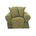 thumbnail image 1 of classic slipcovers heavy microsuede chair slipcover, sage, 1 of 5