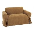thumbnail image 1 of Classic Slipcovers Heavy Microsuede Loveseat Slipcover, Cappuccino, 1 of 4