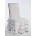 thumbnail image 1 of Classic Slipcovers Parson Chair 3 Tier Ruffled Skirted Slipcover White, 1 of 4
