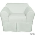 thumbnail image 1 of Classic Slipcovers  Two Piece Twill Chair Slipcover White, 1 of 5