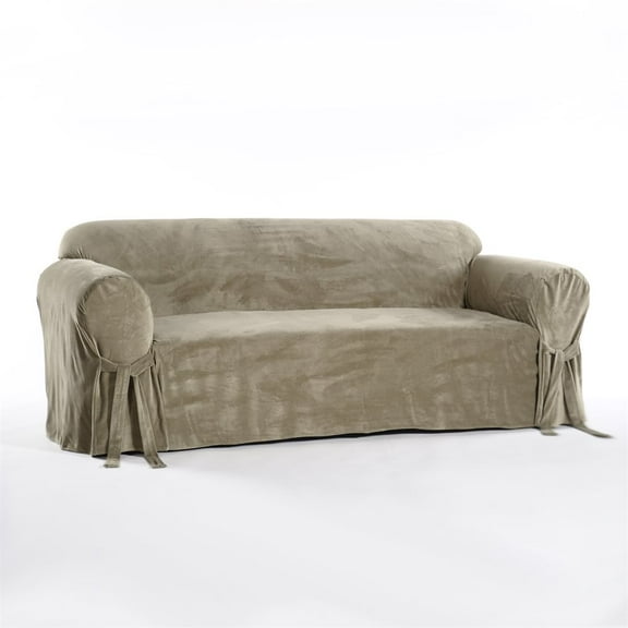 Classic Slipcovers VELVET Royal Loveseat Slipcover Moss