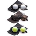 thumbnail image 1 of Classic Small Retro Steampunk Circle Flip Up Glasses / Sunglasses Cool Retro New Model-3 Pairs w/Pouch, 1 of 1