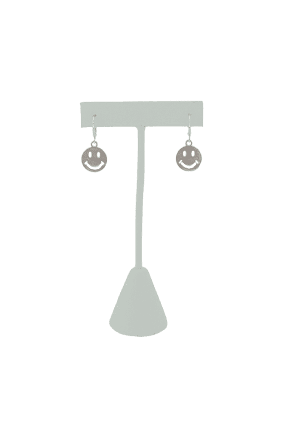 Silver Dangle Earrings – Smiley Face Drop Earrings, Y2K Earrings for Women, Hypoallergenic Lever Back Earrings, Earring Stack – Stacked By Suzie