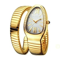 Classic Snake Shape Watch For Women Gold Silver Scaleable Bracelet Watches Bling Diamonds Quartz Ladies Wristwatch