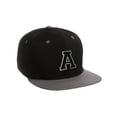 thumbnail image 1 of Classic Snapback Hat Custom A to Z Initial Letters, Black Charcoal Cap Wht Blk Letter Initial A, 1 of 3