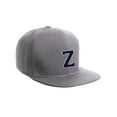 thumbnail image 1 of Classic Snapback Hat Custom A to Z Initial Letters, Light Grey Cap White Navy Letter Initial Z, 1 of 3
