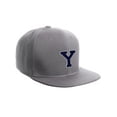 thumbnail image 1 of Classic Snapback Hat Custom A to Z Initial Letters, Light Grey Cap White Navy, 1 of 3