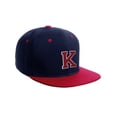 thumbnail image 1 of Classic Snapback Hat Custom A to Z Initial Letters, Navy Red Cap White Red Letter Initial K, 1 of 3