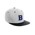 thumbnail image 1 of Classic Snapback Hat Custom A to Z Initial Letters, White Black Hat Black Royal Letter Initial B, 1 of 3
