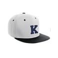 thumbnail image 1 of Classic Snapback Hat Custom A to Z Initial Letters, White Black Hat Black Royal Letter Initial K, 1 of 3