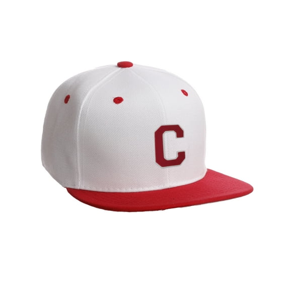 Classic Snapback Hat Custom A to Z Initial Letters, White Red Cap White Red