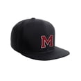 thumbnail image 1 of Classic Snapback Hat Custom A to Z Initial Raised Letters, Black Cap White Red, 1 of 5
