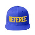 thumbnail image 1 of Classic Snapback Referee Hat High Profile Flat Bill Visor Adjustable Back Cap, Royal Gold, 1 of 3