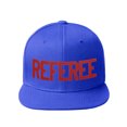 thumbnail image 1 of Classic Snapback Referee Hat High Profile Flat Bill Visor Adjustable Back Cap, Royal Red, 1 of 3