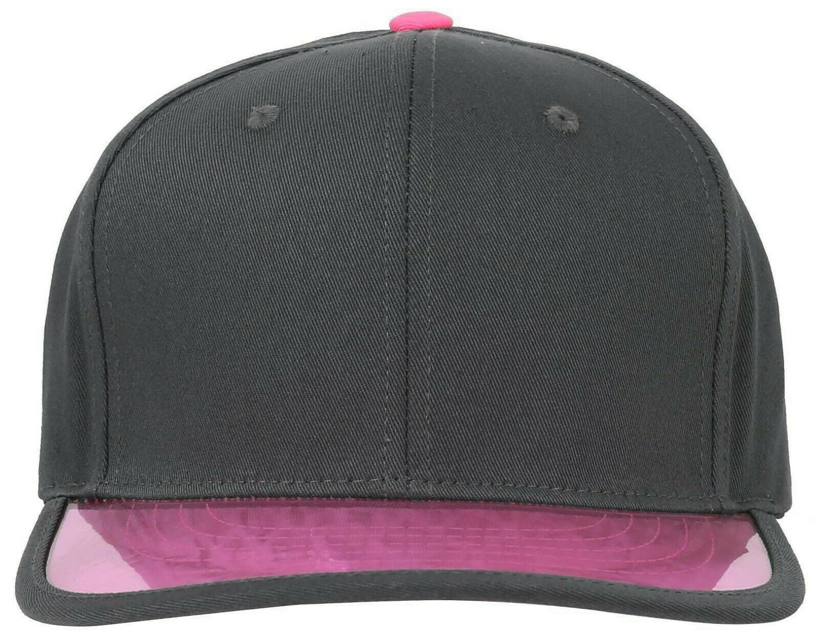 Classic Snapback Solid Basic Baseball Cap UV Protect Color Brim Plain ...