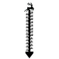 thumbnail image 1 of Classic Snowflake Design Snow Gauge, 24 Inch Steel Outdoor Measuring Ruler for Winter Snow Depth, Easy to Read Christmas Holiday Decoration for Yard and Garden, 1 of 2