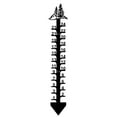 thumbnail image 1 of Classic Snowflake Design Snow Gauge, 24 Inch Steel Outdoor Measuring Ruler for Winter Snow Depth, Easy to Read Christmas Holiday Decoration for Yard and Garden, 1 of 2