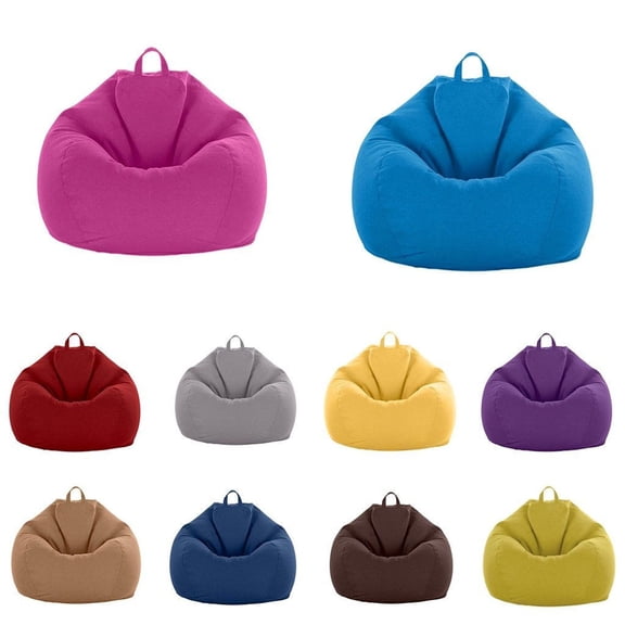 Classic Sofa Chair Cover Lazy Bag Bean Bag Storage Tatami Single Sofa Couch Slipcover Durable Indoor Outdoor 31x35 inch (Sofa Cover Only) Blue