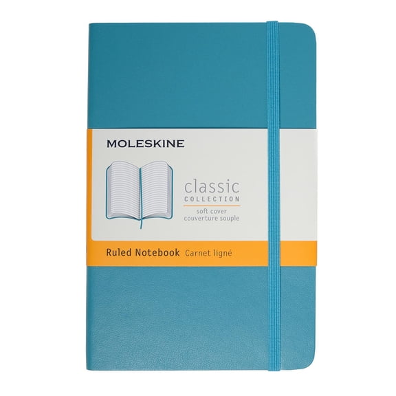 Classic Soft Cover Notebooks Reef Blue, 3 1/2 in. x 5 1/2 in., 192 pages, lined (pack of 2)