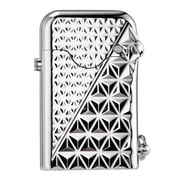 Classic Soft-Flame Brass Kerosene Lighter,Refillable, Automatic Ignition, Safety Lock, Electroplated Chrome Color, Engraving,Luxury, Collectible, Mens Gift, Thorens Gen 1 Single Claw Diamond Pattern
