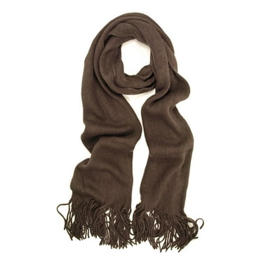 Classic Soft Unisex Solid Color Warm Winter Fringe Scarf
