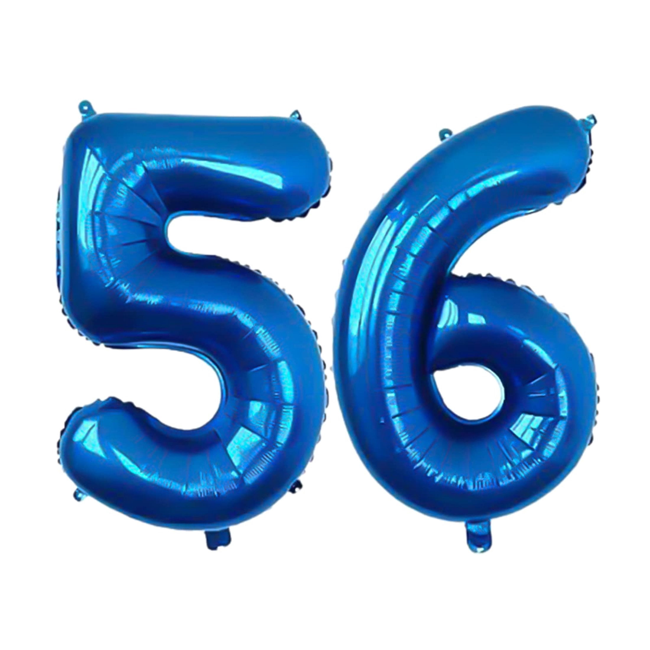 Big Blue 56 Balloon - 32 Inch Digital Alphabet Balloon for Birthday ...