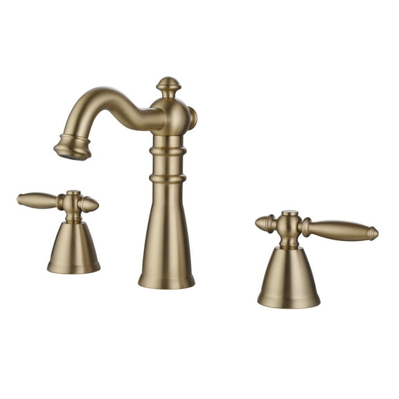 Classic Solid Brass Widespread Faucet, 2-handle Bathroom Sink Faucet