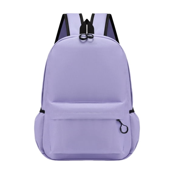 Classic Solid Color Backpack, Lightweight Nylon Daypack, Simple Casual Rucksack, Water Resistant Carry Knapsack, Front Pocket Storage Backpack, Minimalist Travel Backpack for Outdoor Activities