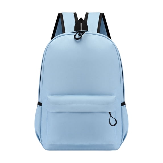 Classic Solid Color Backpack, Lightweight Nylon Daypack, Simple Casual Rucksack, Water Resistant Carry Knapsack, Front Pocket Storage Backpack, Minimalist Travel Backpack for Outdoor Activities