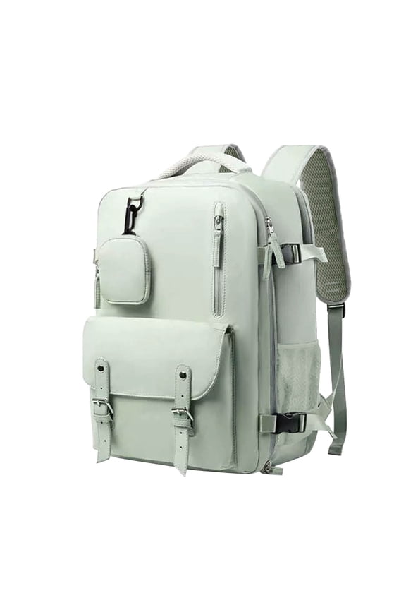 Classic Solid Color Backpack with Front Zipper Accessory Pocket Padded Shoulder Straps for Work, Office, Gym, Sports, Travel