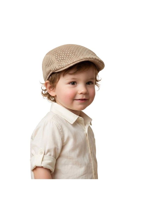 Classic Solid Flat Cap Newsboy Hats for Boys Cabbie Driving Scally Adjustable