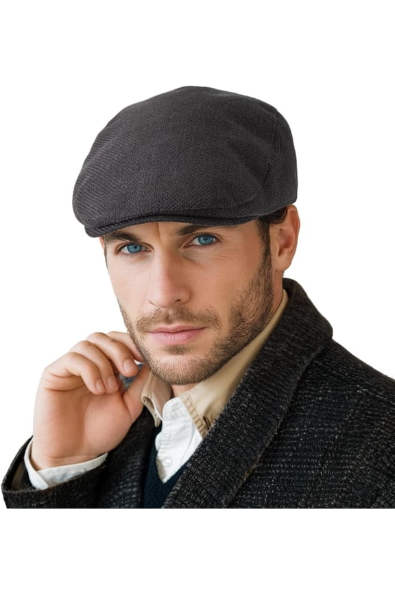 Classic Solid Flat Cap Newsboy Hats for Men Cabbie Driving Scally Adjustable