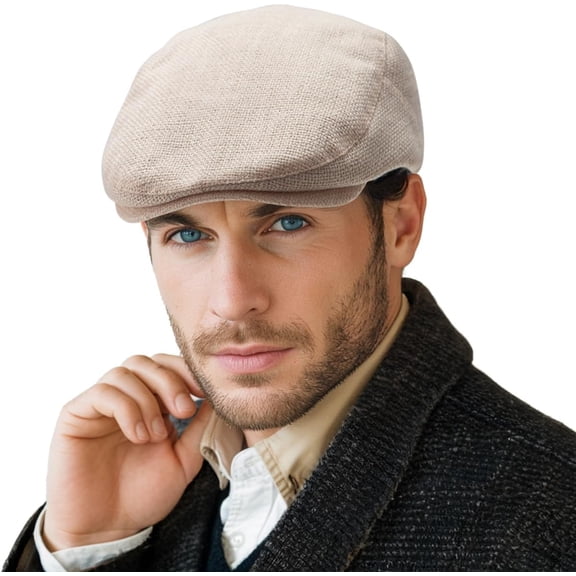 Classic Solid Flat Cap Newsboy Hats for Men Cabbie Driving Scally Adjustable
