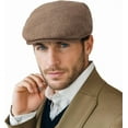 thumbnail image 1 of Classic Solid Flat Cap Newsboy Hats for Men Cabbie Driving Scally Adjustable, 1 of 7