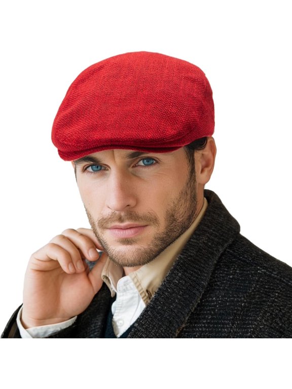 Classic Solid Flat Cap Newsboy Hats for Men Cabbie Driving Scally Adjustable