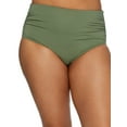 thumbnail image 1 of Classic Solid Fold-Over High-Waist Bikini Bottom Swimsuit, 1 of 2