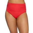 thumbnail image 1 of Classic Solid Fold-Over High-Waist Bikini Bottom Swimsuit, 1 of 2