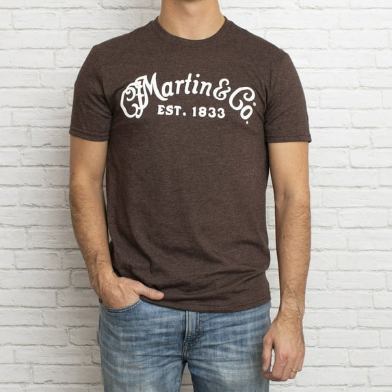 Classic Solid Logo T-Shirt, Heather Brown Large