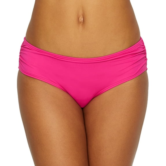 Classic Solid Shirred Bikini Bottom Swimsuit