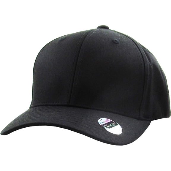 Classic Solid Stretch Cotton Twill Fitted Hat Spandex Headband Cap