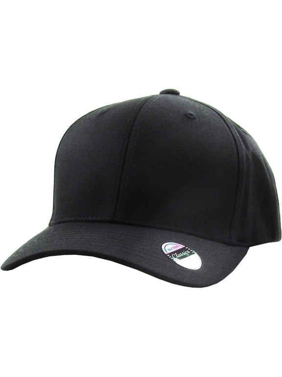 Classic Solid Stretch Cotton Twill Fitted Hat Spandex Headband Cap