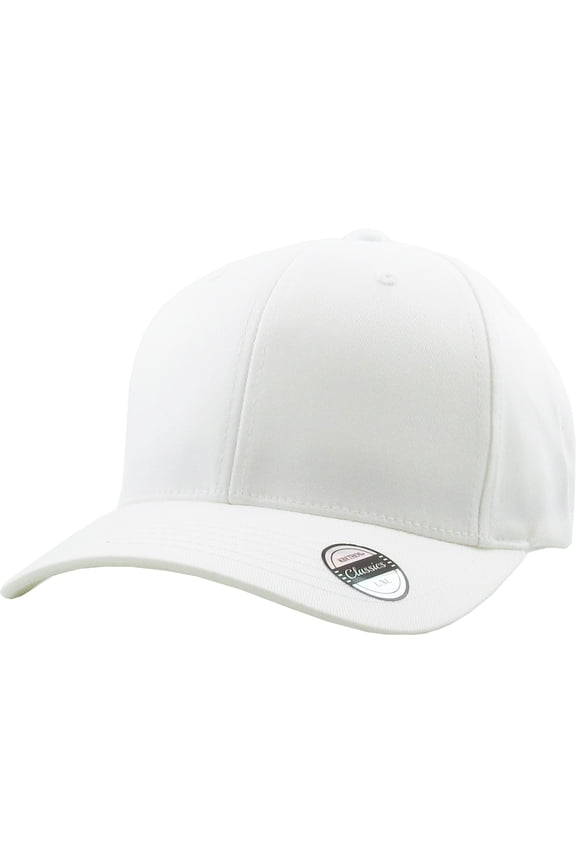 Classic Solid Stretch Cotton Twill Fitted Hat Spandex Headband Cap