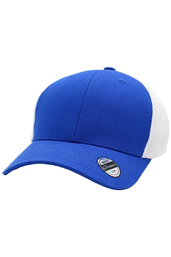 Classic Solid Stretch Meshback Cotton Twill Fitted Hat Spandex Headband Cap