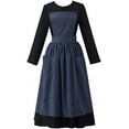 thumbnail image 1 of Classic Sound of Music Maria Dress Women's Nun Black Dress with Gray Apron, 1 of 7