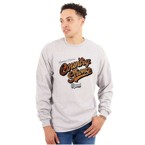 Classic Southern American Cowboy Plus Size Long Sleeve Graphic Tee Shirt Brisco Brands 3X