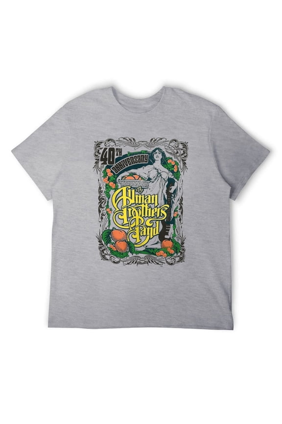 Classic Southern Rock Tee, 70s Jam Band T-Shirt, Vintage Peach Inspired Apparel Gray-style M