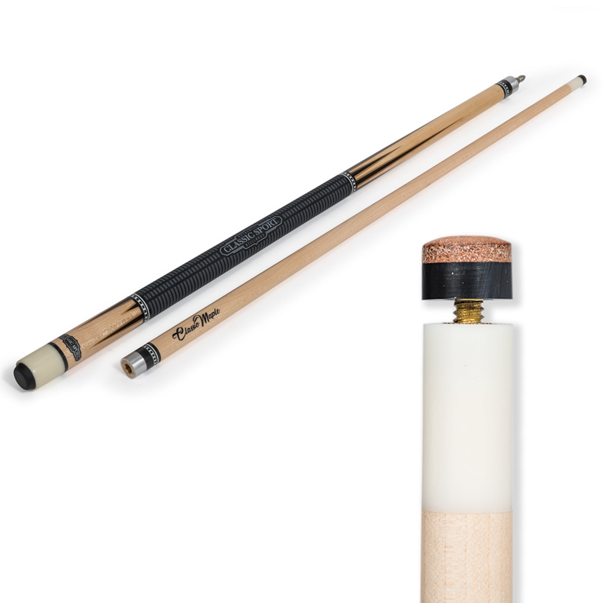 Genuine Canadian Maple Cue ビリヤードキュー Classic Sport 57 in. Classic Canadian Maple 2-Piece Wooden